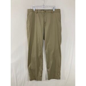 Nike Golf Pants size 36x30 Khaki Tan Flat Front Performance Active Outdoor